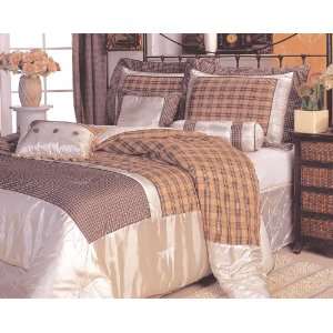  7Pcs Queen Aislin Checker Print Comforter Bed in a Bag 