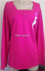 New Just My Size JMS Womens Plus Size Clothing 5X 32W Pink Shirt Top 