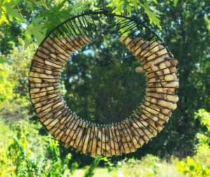 Slinky Wreath Whole in shell Peanut Seed Bird Feeder  