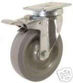 Caster 3. Total Lock Swivel Plate. Rubber Wheel  