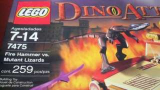 New Lego Dino Attack 7475 Fire Hammer vs. Mutant Lizards Sealed 2005 
