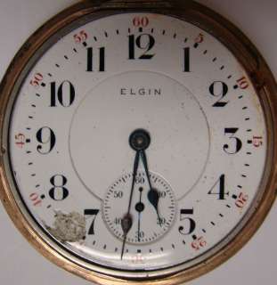 1909 ELGIN FATHER TIME POCKET WATCH 21 JEWELS GRADE 367 SIZE 18 