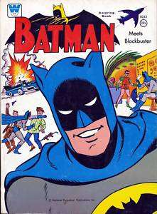 Batman Meets Blockbuster 1966 Whitman Coloring Book  