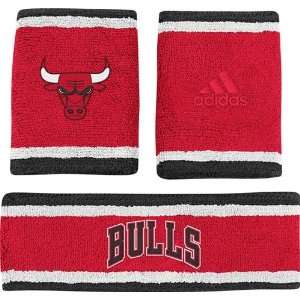  Chicago Bulls Headband and Wristband Set (Red) Sports 