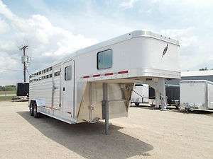 FEATHERLITE Model 8413 7x24 24FT Enclosed Cargo Horse Stock Cattle 