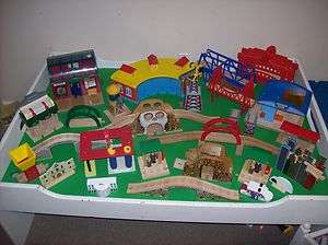   wooden railway railroad HUGE lot buildings track some retired  