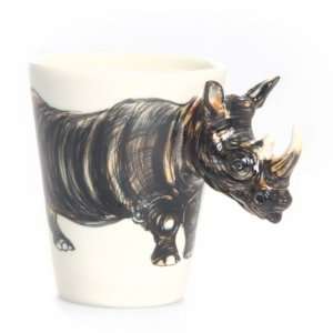  Rhinoceros 3D Ceramic Mug
