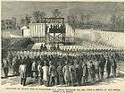 1895 CIVIL WAR Print EXECUTION Hanging Stand & Crowd