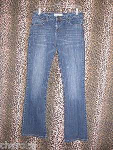 Maurices Taylor Boot Stretch Whiskers Destressed Blue Jeans Size 5/6 R 