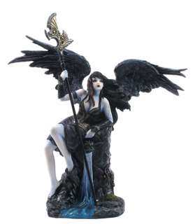 GOTHIC DARK ANGEL Goth Lady Warrior Statue Fantasy Art  