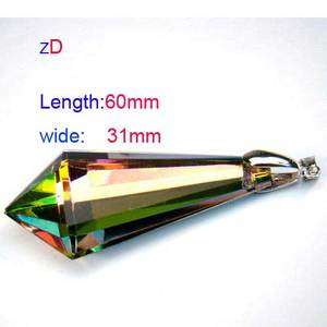 c9542 61*31mm Adorable Colour Cone Shape Faceted Bead Crystal Pendant 