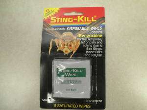 STING KILL DISPOSABLE ANESTHETIC WIPES (8 WIPES/PACK)  