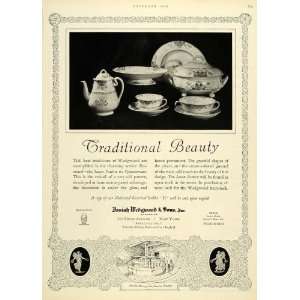  1926 Ad Queensware Pottery Saxon Pattern China Josiah Wedgwood 