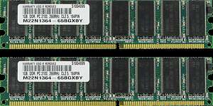 2GB (2X1GB) MEMORY FOR INTEL D845GRG D845GRGL D845GVAD2 D845GVFN 