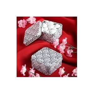  Exclusively Weddings Damask Candy Tin Favor Box Health 