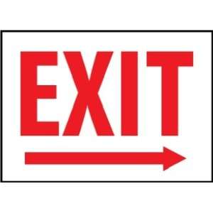  Exit (w/ Right Arrow) 10h x 14w (Rigid Plastic 