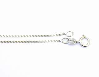Nice 10K White Gold Flat Link Cuban Chain .85mm wide   24 inch  