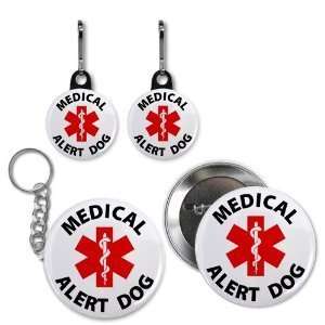 Creative Clam Medical Alert Dog Button Key Chain Zipper 