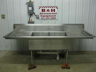 You are looking at an 88 1/8 stainless steel 2 compartment sink w/ 2 