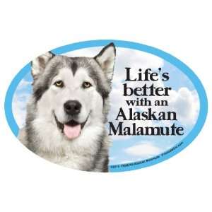  Alaskan Malamute Oval Dog Magnet for Cars
