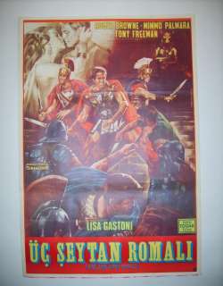 Roger Browne   Three Swords for Rome 1964 Movie Poster  