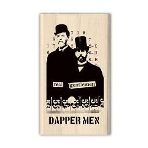  Dapper Men Wood Mounted Rubber Stamp Arts, Crafts 