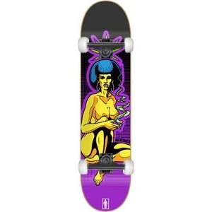  Girl Biebel Black Light Complete Skateboard   7.87 w/Mini 
