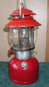 Vintage Coleman Lantern Stove Co. Mantle Lamp 200A Burgundy 1961 
