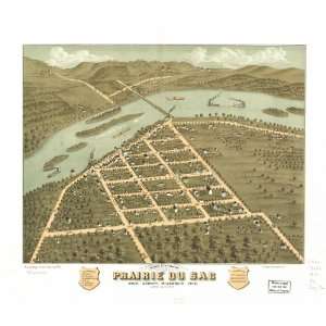  Map Birds eye view of Prairie du Sac, Sauk County, Wisconsin 