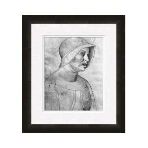 Soldier Wearing A Helmet From The The Vallardi Album Framed Giclee 