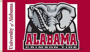 3x5 College Football Flag Alabama Crimson Tide Elephant  