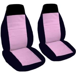  2 black and sweet pink seat covers for a 2007 Volkswagen 