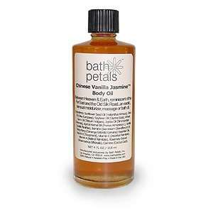  Bath Petals Chinese Vanilla Jasmine Body Oil 4 oz. (120 ml 