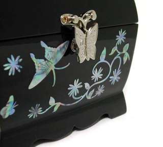 Mother of Pearl Melody Jewelry Box Butterfly(Black)  