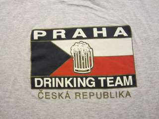   DRINKING TEAM CESKA REPUBLIKA CITY OF MUSIC gray size sz L  
