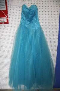  Prom Homecoming Party Dress Blue Sequins size small WORN ONCE  