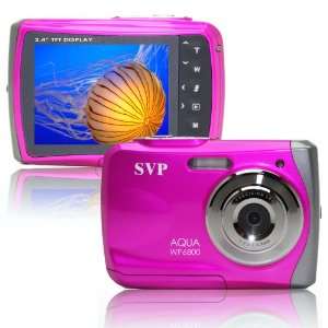    18MP Pink WP6800 2.4 LCD Digital Waterproof Camera