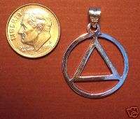 AA Alcoholics Anonymous Recovery Jewelry Necklace Charm Pendant Sober 