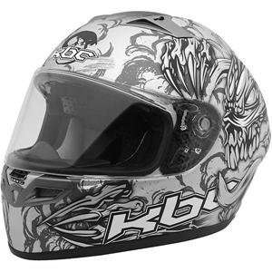  KBC VR 2R Alien Helmet   X Large/Black/Silver Automotive