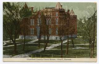 Girard KS Crawford County Court House 1900s Postcard. Make multiple 