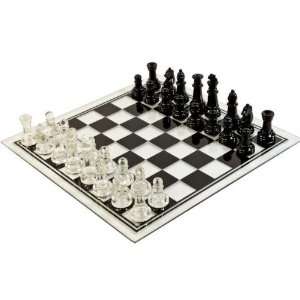  Black Glass Chess Set Pieces and Board Toys & Games