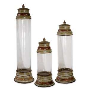   Containers, Set/3 Vases Urns Accessories and Clocks 20948 By Uttermost