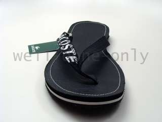 Lacoste Tirage black slipper flip flop thong sandal NIB  