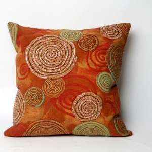   Swirl Square Indoor/Outdoor Pillow in Warm Size 20
