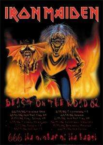   MAIDEN TIN SIGNS METAL BEAST ON THE ROAD TOUR 666 BAR POOL ROOM  