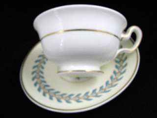 Wedgwood England WOODSTOCK Floral Footed Cup & Saucer  