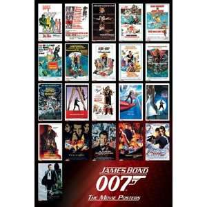  James Bond Throughout the Years Movie History Poster 24 x 