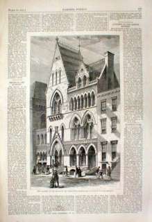 1872 Brooklyn Art Association New Academy Building Rare  