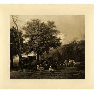  1908 Photogravure Dutch Painter Karel Dujardin Figures 