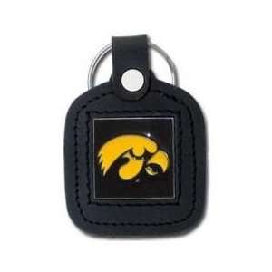 College Leather Key Ring   Iowa Hawkeyes